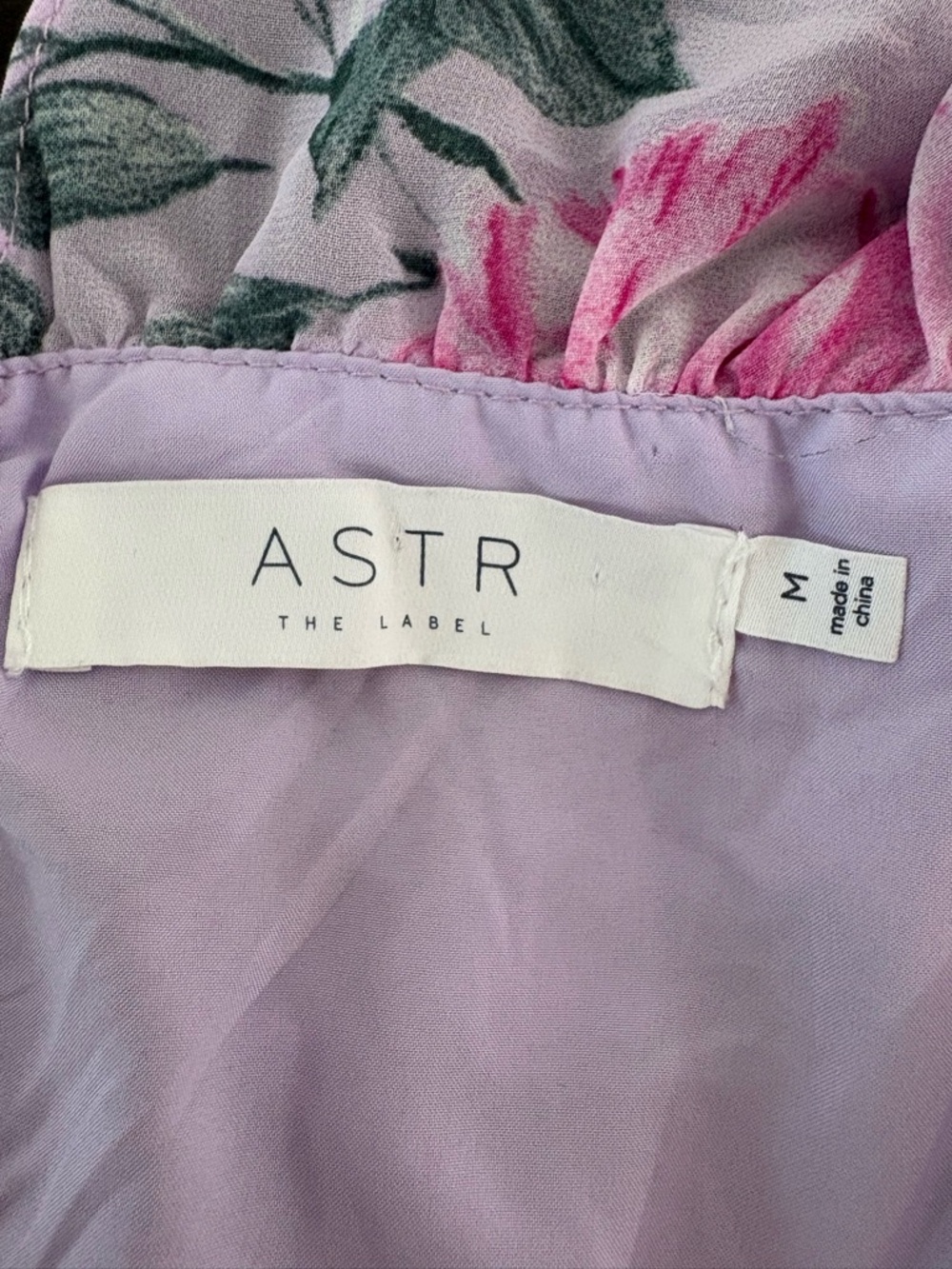 Astr Lavender Floral Ruffle High-Low Dress - Picture 7 of 8